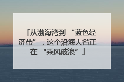 从渤海湾到 “蓝色经济带”，这个沿海大省正在 “乘风破浪”