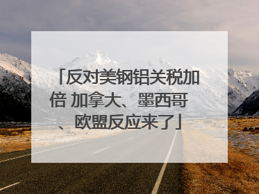 反对美钢铝关税加倍 加拿大、墨西哥、欧盟反应来了