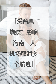 受台风“蝴蝶”影响 海南三大机场取消多个航班