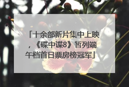 十余部新片集中上映，《碟中谍8》暂列端午档首日票房榜冠军