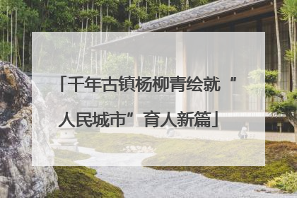 千年古镇杨柳青绘就“人民城市”育人新篇