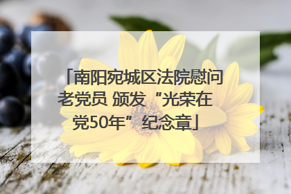南阳宛城区法院慰问老党员 颁发“光荣在党50年”纪念章