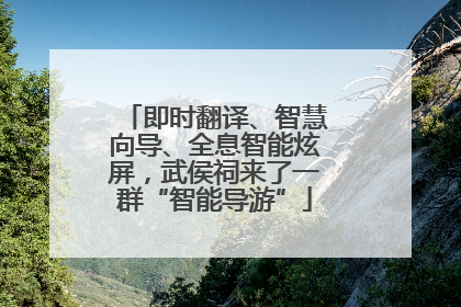 即时翻译、智慧向导、全息智能炫屏，武侯祠来了一群“智能导游”