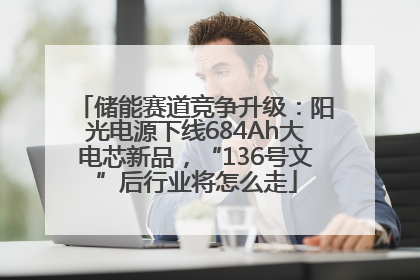 储能赛道竞争升级：阳光电源下线684Ah大电芯新品，“136号文”后行业将怎么走