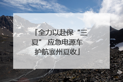 全力以赴保“三夏” 应急电源车护航襄州夏收