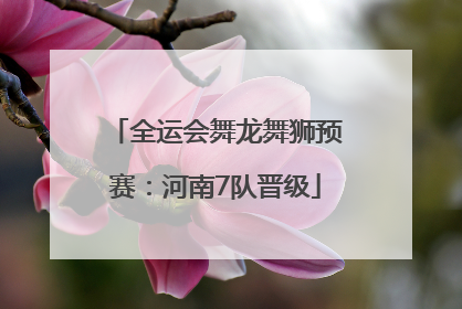 全运会舞龙舞狮预赛：河南7队晋级