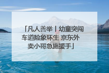 凡人善举丨幼童突闯车道险象环生 京东外卖小哥急施援手