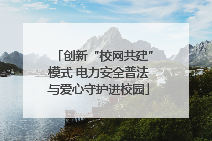 创新“校网共建”模式 电力安全普法与爱心守护进校园