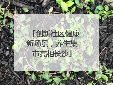 创新社区健康新场景，养生集市亮相长沙