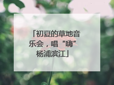 初夏的草地音乐会，唱“嗨”杨浦滨江
