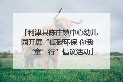 利津县陈庄镇中心幼儿园开展“低碳环保 你我‘童’行”倡议活动
