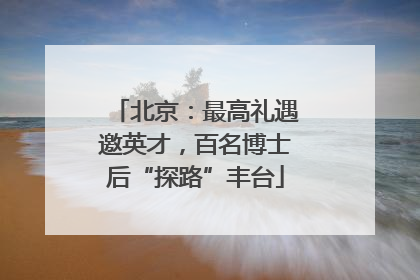 北京：最高礼遇邀英才，百名博士后“探路”丰台