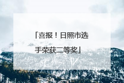 喜报！日照市选手荣获二等奖