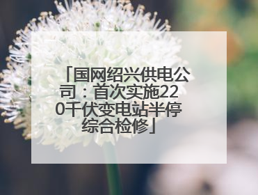 国网绍兴供电公司：首次实施220千伏变电站半停综合检修