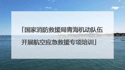 国家消防救援局青海机动队伍开展航空应急救援专项培训