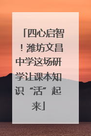 四心启智！潍坊文昌中学这场研学让课本知识“活”起来
