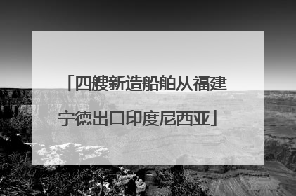 四艘新造船舶从福建宁德出口印度尼西亚