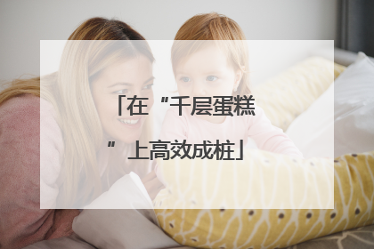 在“千层蛋糕”上高效成桩