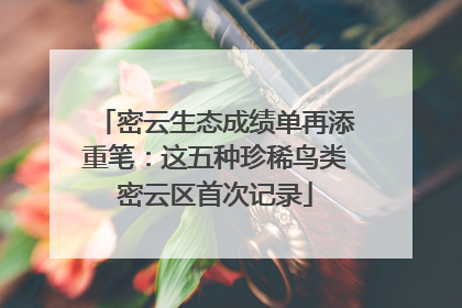 密云生态成绩单再添重笔：这五种珍稀鸟类密云区首次记录
