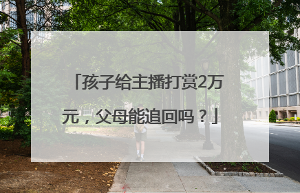 孩子给主播打赏2万元，父母能追回吗？