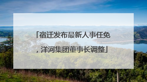 宿迁发布最新人事任免，洋河集团董事长调整
