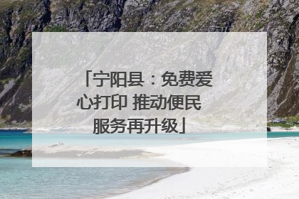 宁阳县：免费爱心打印 推动便民服务再升级