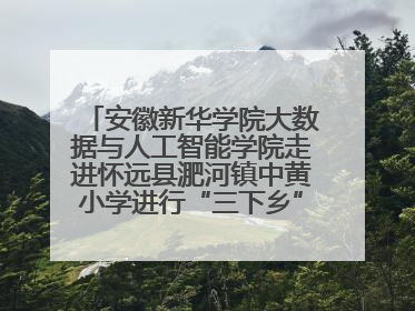 安徽新华学院大数据与人工智能学院走进怀远县淝河镇中黄小学进行“三下乡”支教活动