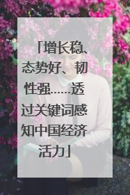 增长稳、态势好、韧性强……透过关键词感知中国经济活力