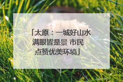 太原：一城好山水 满眼皆是景 市民点赞优美环境
