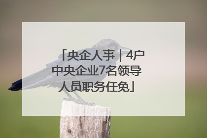 央企人事｜4户中央企业7名领导人员职务任免