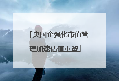 央国企强化市值管理加速估值重塑