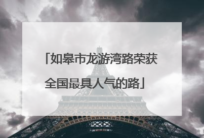 如皋市龙游湾路荣获全国最具人气的路