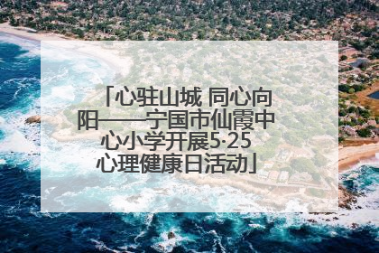 心驻山城 同心向阳——宁国市仙霞中心小学开展5·25心理健康日活动