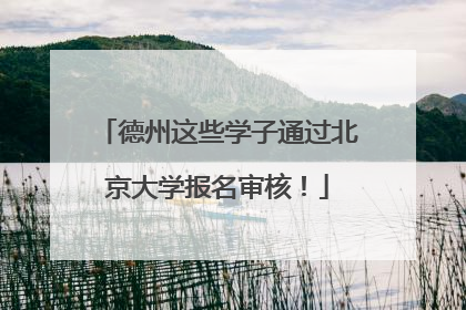 德州这些学子通过北京大学报名审核！