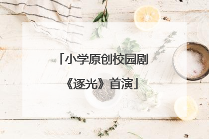 小学原创校园剧《逐光》首演