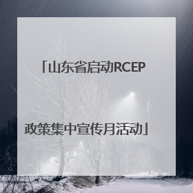 山东省启动RCEP政策集中宣传月活动