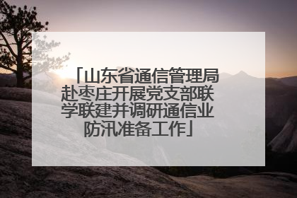 山东省通信管理局赴枣庄开展党支部联学联建并调研通信业防汛准备工作