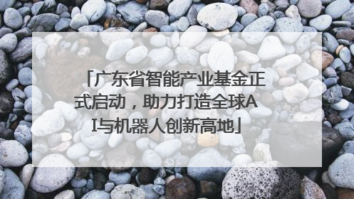 广东省智能产业基金正式启动，助力打造全球AI与机器人创新高地