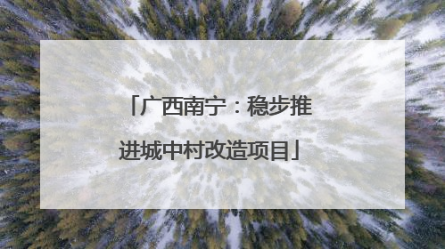 广西南宁：稳步推进城中村改造项目