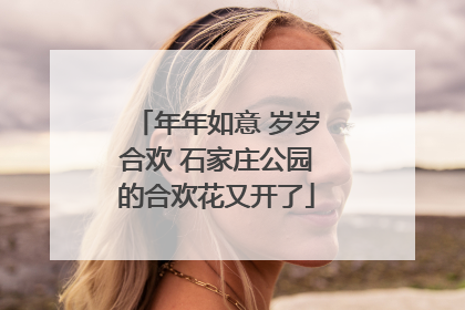 年年如意 岁岁合欢 石家庄公园的合欢花又开了