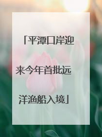 平潭口岸迎来今年首批远洋渔船入境