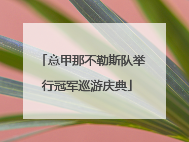 意甲那不勒斯队举行冠军巡游庆典