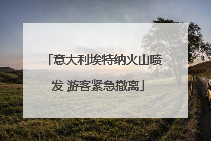 意大利埃特纳火山喷发 游客紧急撤离