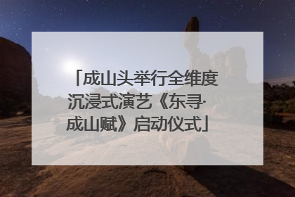 成山头举行全维度沉浸式演艺《东寻·成山赋》启动仪式