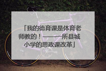 我的德育课是体育老师教的！——一所县城小学的思政课改革