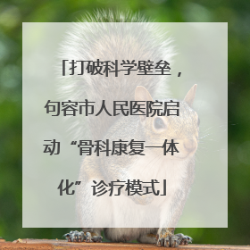 打破科学壁垒，句容市人民医院启动“骨科康复一体化”诊疗模式