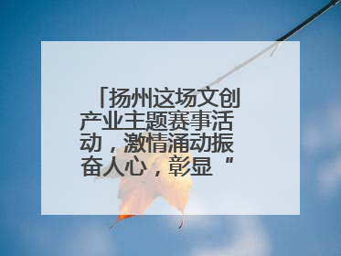 扬州这场文创产业主题赛事活动，激情涌动振奋人心，彰显“青春力量”
