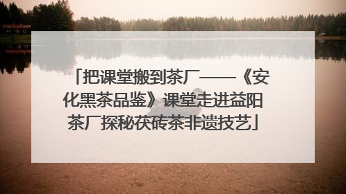 把课堂搬到茶厂——《安化黑茶品鉴》课堂走进益阳茶厂探秘茯砖茶非遗技艺