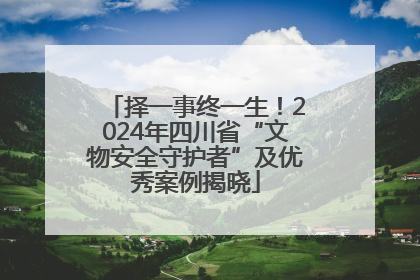择一事终一生！2024年四川省“文物安全守护者”及优秀案例揭晓