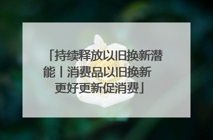 持续释放以旧换新潜能丨消费品以旧换新 更好更新促消费